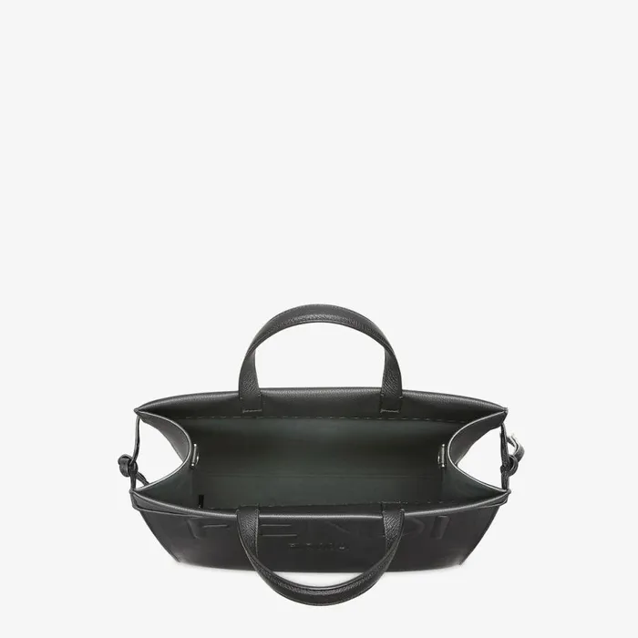 Man Black Leather Bag Black Fendi Tote Bags