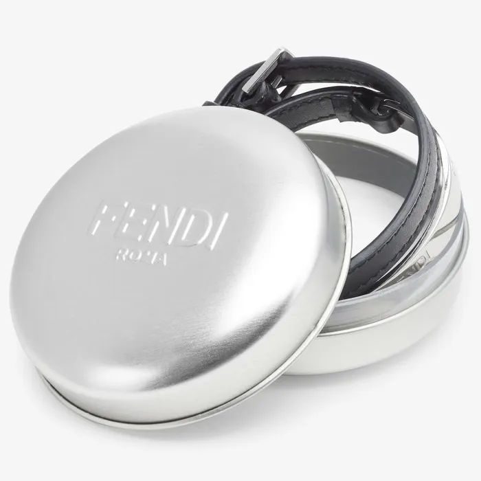 Man Black Leather Bracelet Black Fendi Bracelets