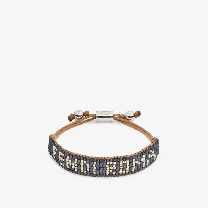 Man Blue Bracelet Gold Fendi Bracelets