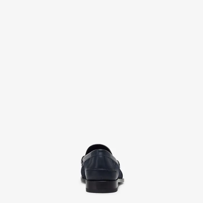 Man Blue Knit Loafers Blue Fendi Loafers and Mocassins