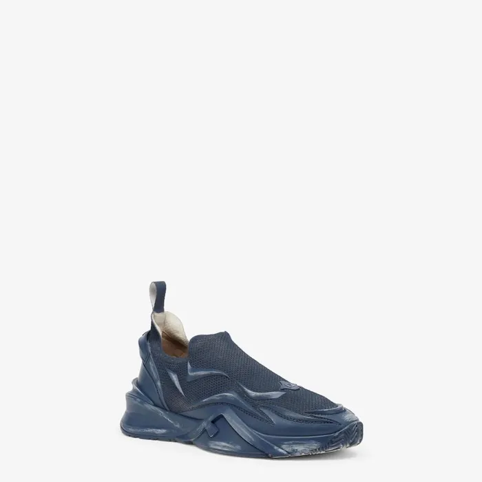Man Blue Mesh Running Sneakers Blue Fendi Fendi Flow