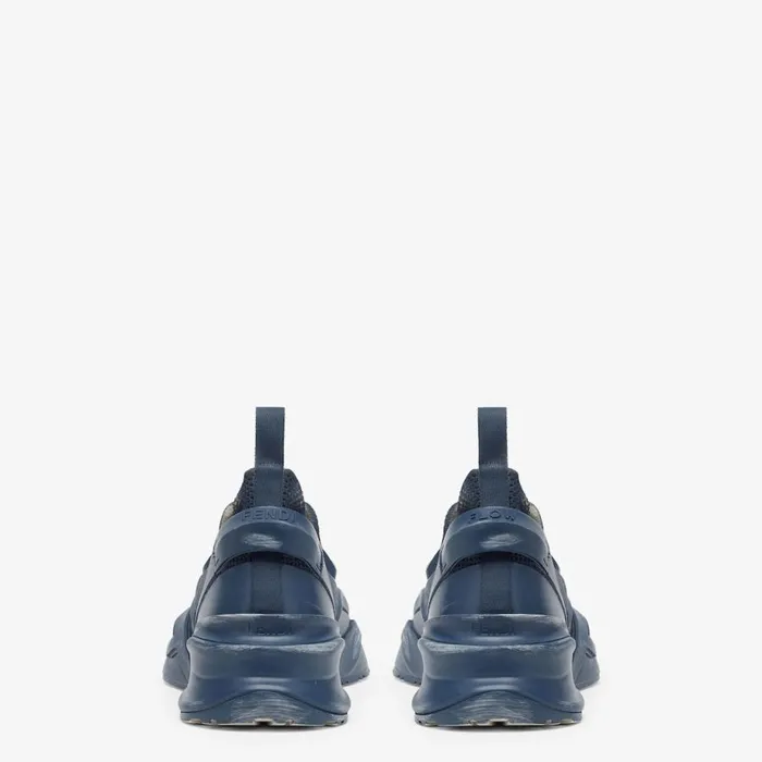 Man Blue Mesh Running Sneakers Blue Fendi Fendi Flow