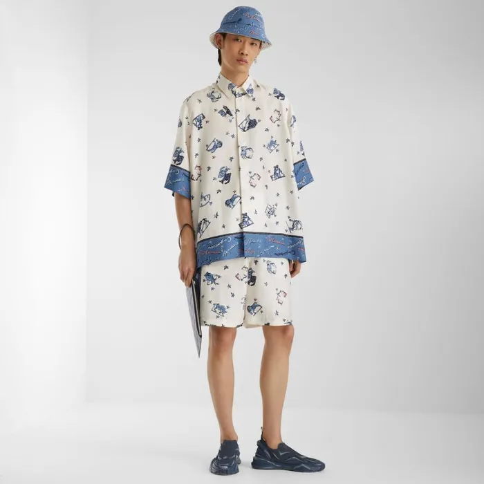 Man Blue Mesh Running Sneakers Blue Fendi Fendi Flow