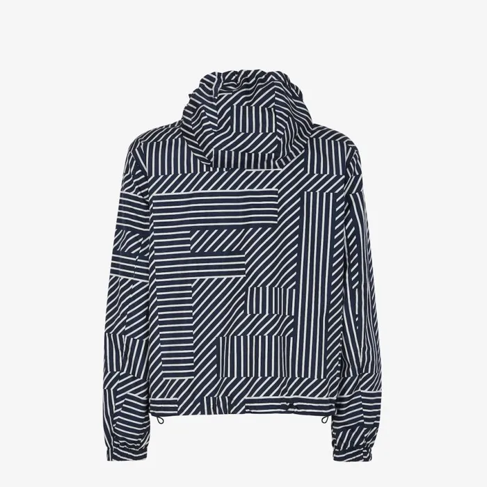 Man Blue Tech Fabric Jacket Blue Fendi Coats and Outerwear