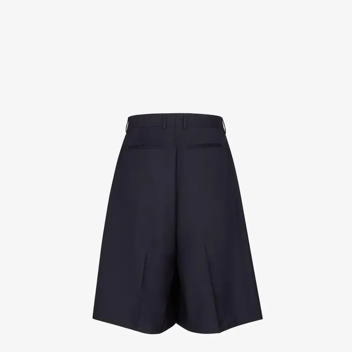 Man Blue Wool Trousers Blue Fendi Denim and Trousers