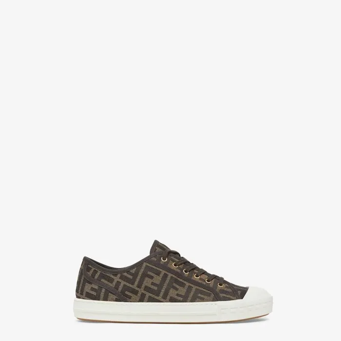 Man Brown Fabric LowTops Brown Fendi Sneakers