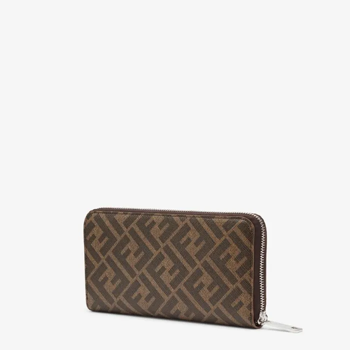 Man Brown Fabric Wallet Brown Fendi Wallets