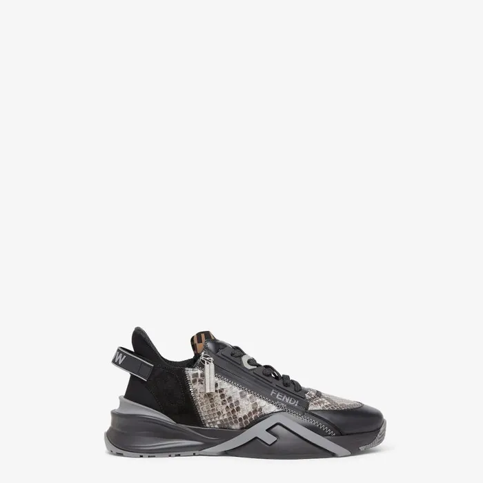 Man Grey Elaphe LowTops Grey Fendi Fendi Flow