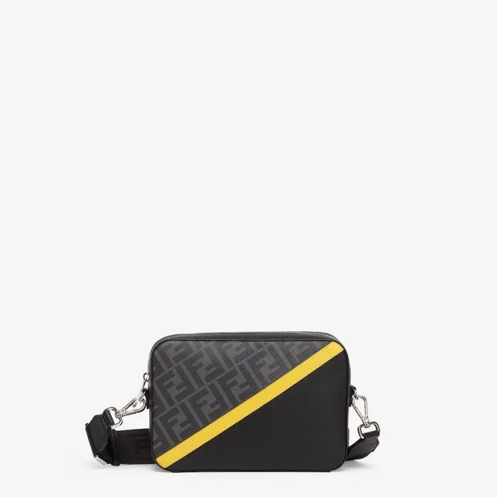 Man Grey Fabric Bag Grey Fendi Messenger Bags