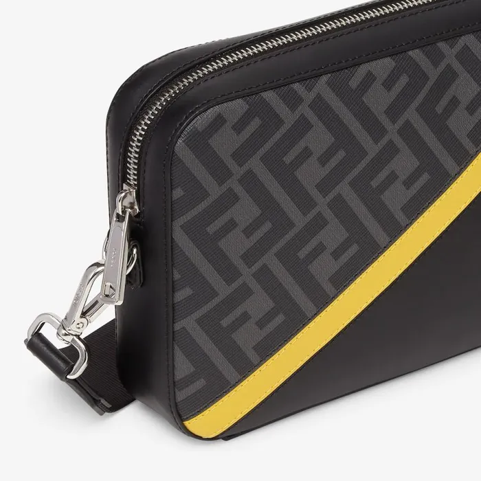 Man Grey Fabric Bag Grey Fendi Messenger Bags