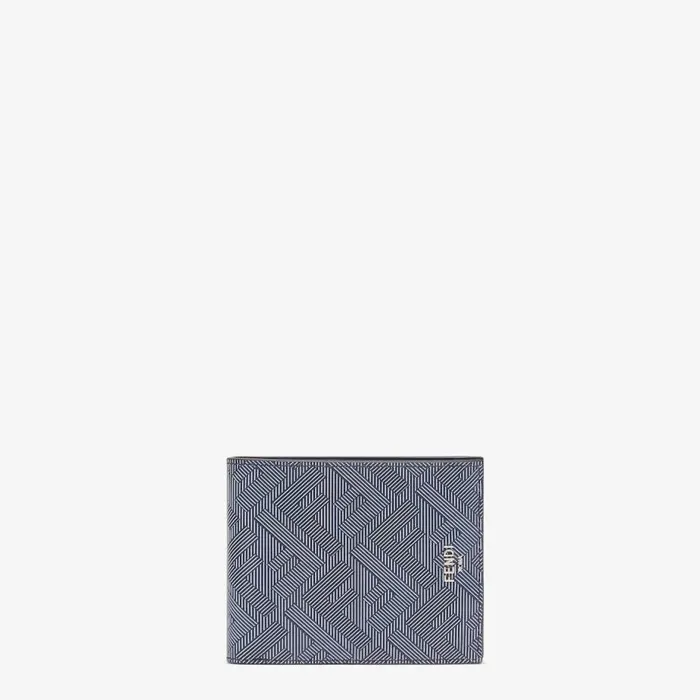 Man Multicolour Leather BiFold Wallet Multicolour Fendi Wallets