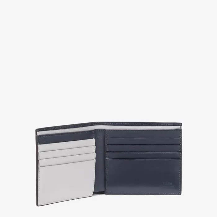 Man Multicolour Leather BiFold Wallet Multicolour Fendi Wallets
