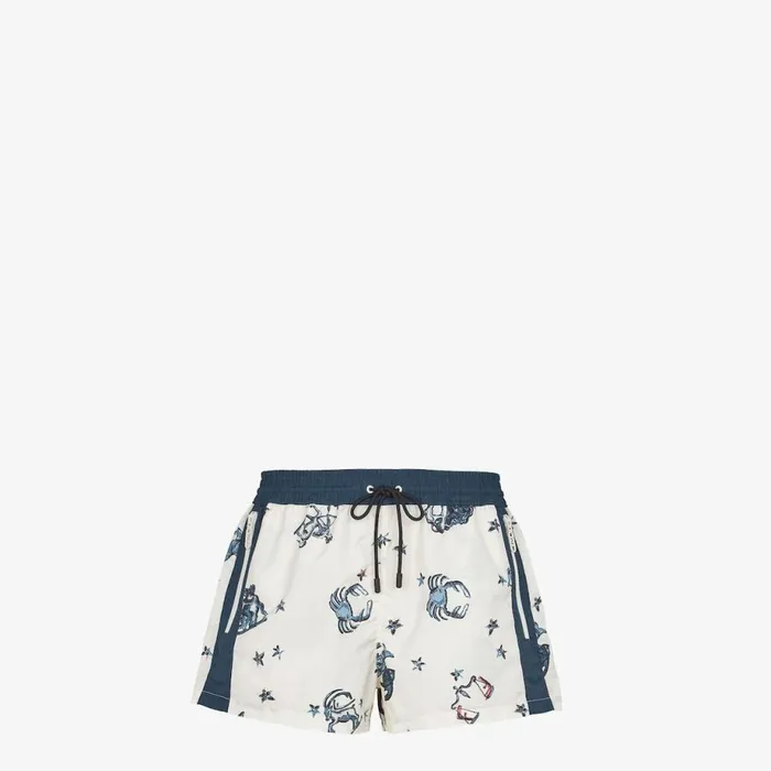 Man Multicolour Nylon Shorts Multicolour Fendi Swimwear