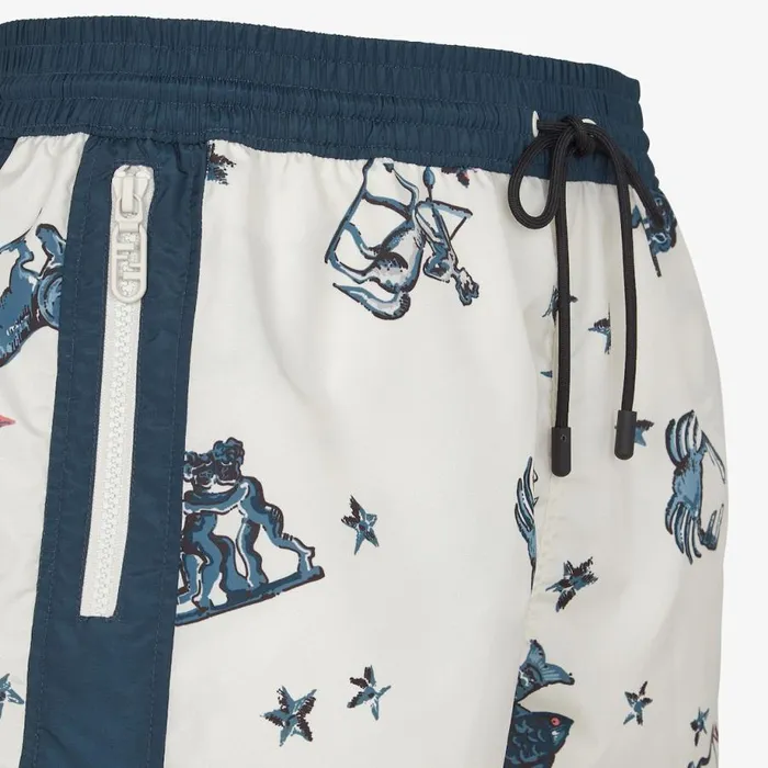 Man Multicolour Nylon Shorts Multicolour Fendi Swimwear