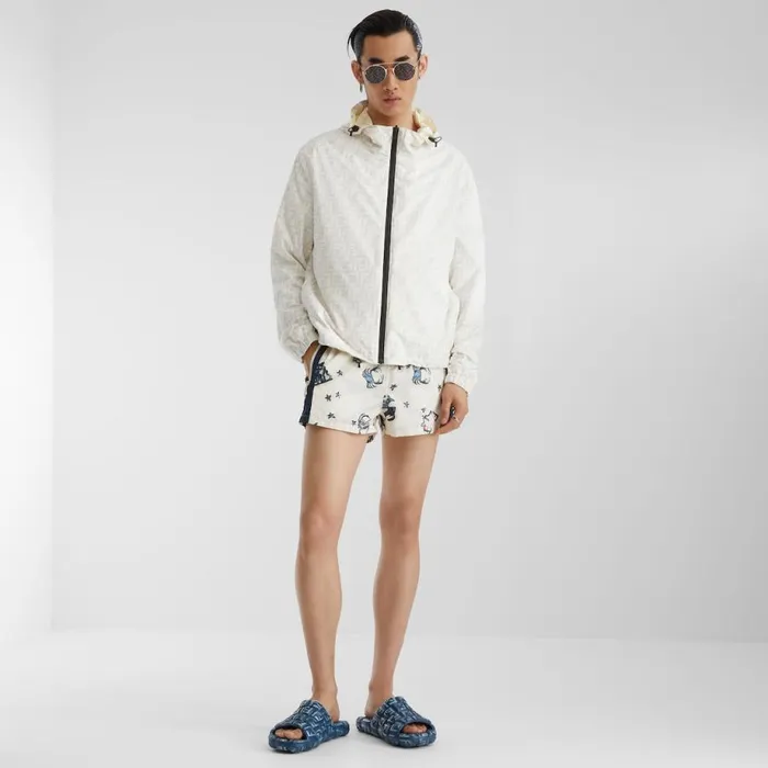 Man Multicolour Nylon Shorts Multicolour Fendi Swimwear
