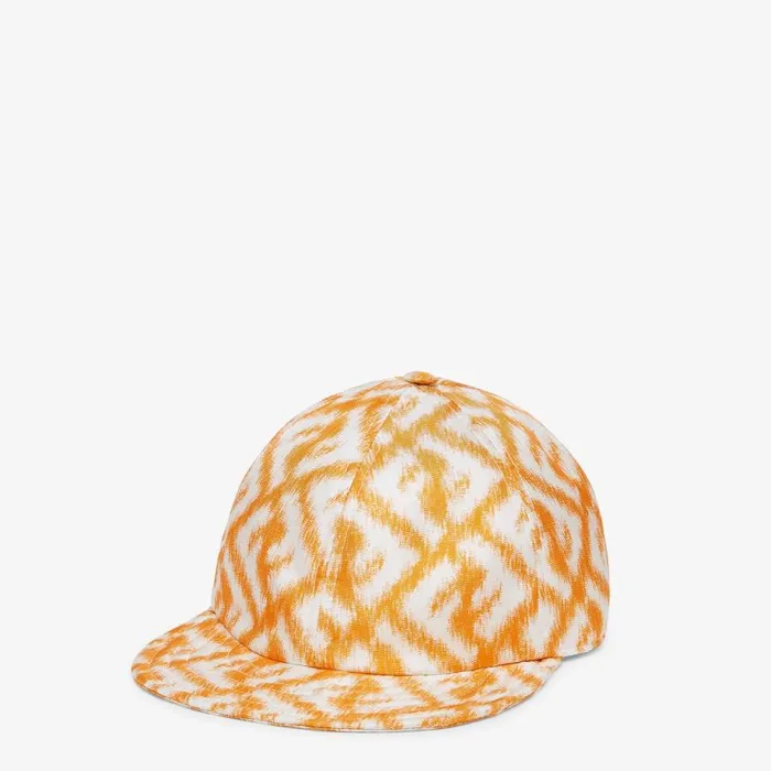 Man Multicolour Silk Baseball Cap Multicolour Fendi Hats and Gloves