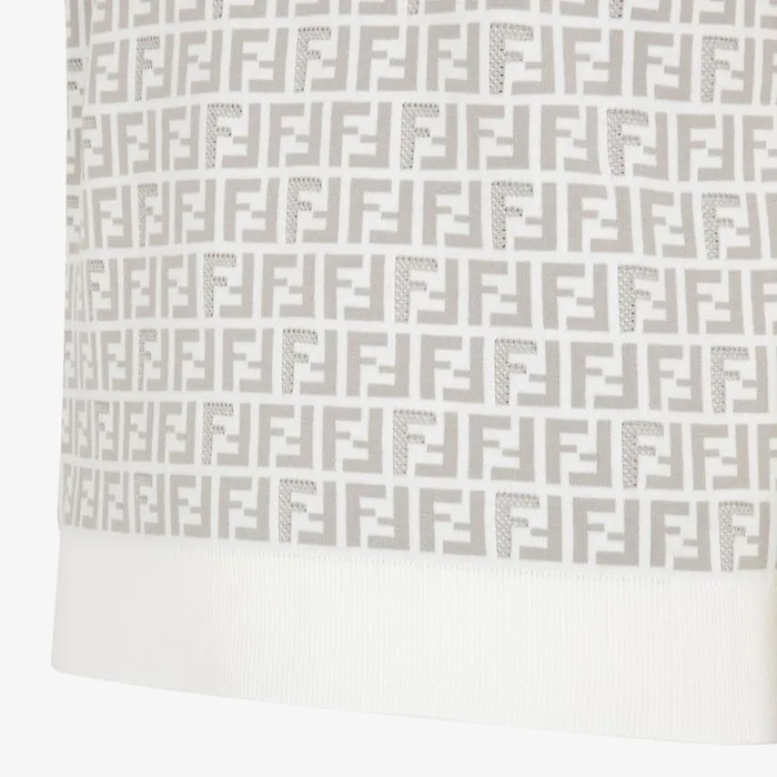 Man White Fabric Jumper White Fendi Knitwear