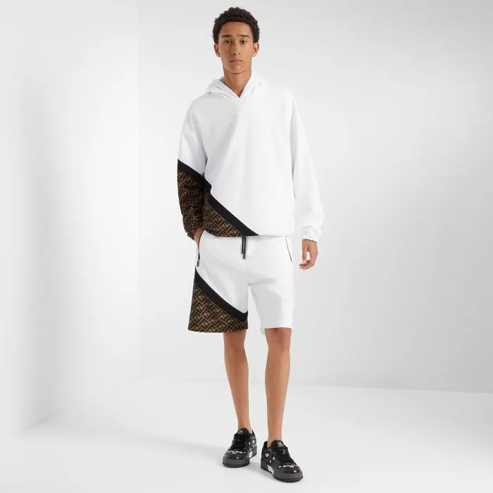 Man White Jersey Trousers White Fendi Coordinated Sets