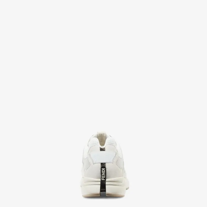 Man White Nubuck Leather LowTops White Fendi Sneakers