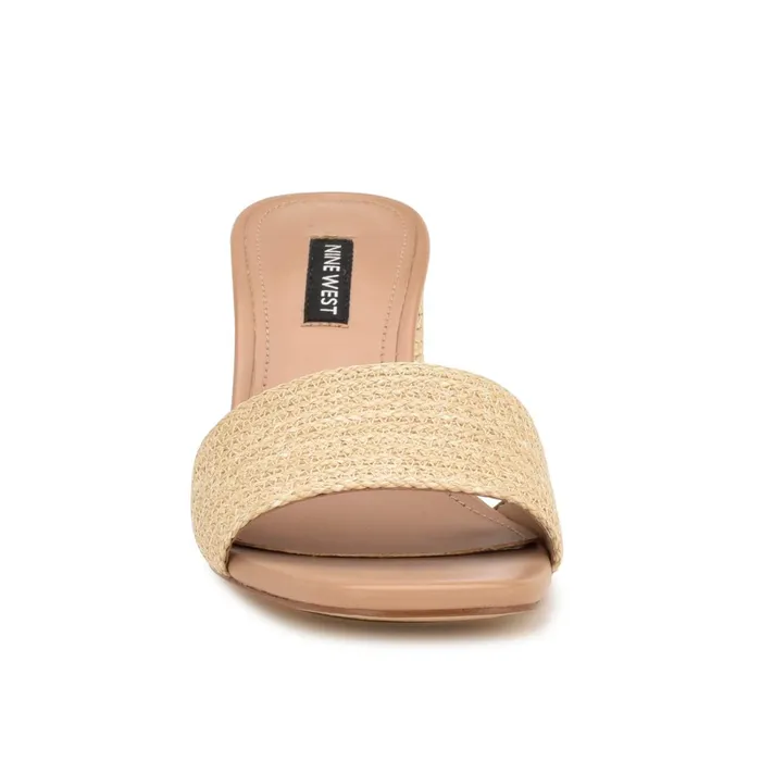 Mapeli Heeled Slide Sandals Natural Women Nine West Dress
