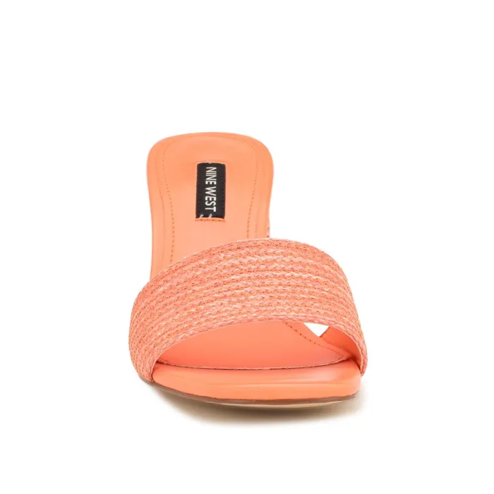 Mapeli Heeled Slide Sandals Orange Women Nine West Mid Heels Mapeli Heeled Slide Sandals Orange Women Nine West Mid Heels