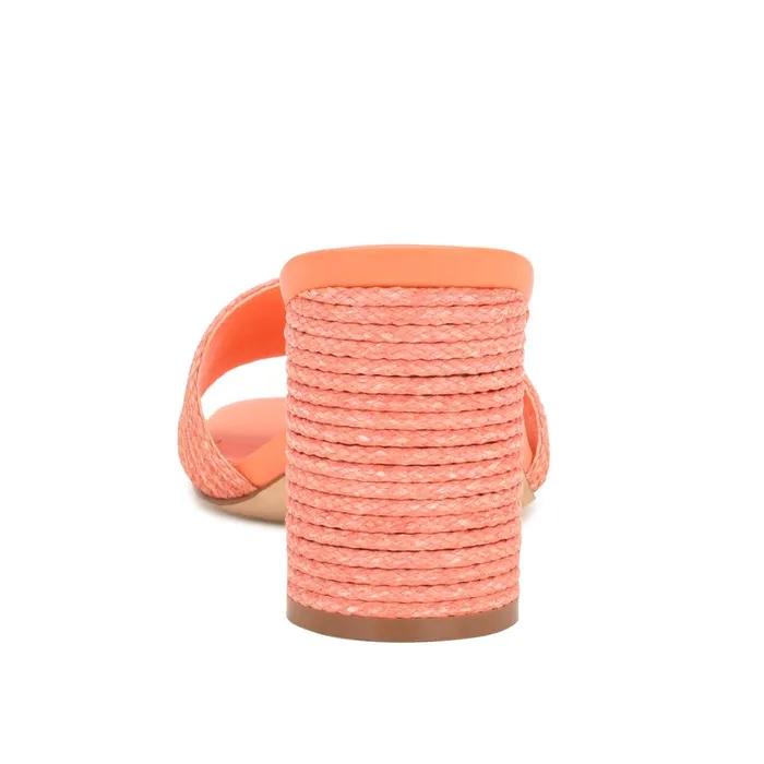 Mapeli Heeled Slide Sandals Orange Women Nine West Mid Heels Mapeli Heeled Slide Sandals Orange Women Nine West Mid Heels