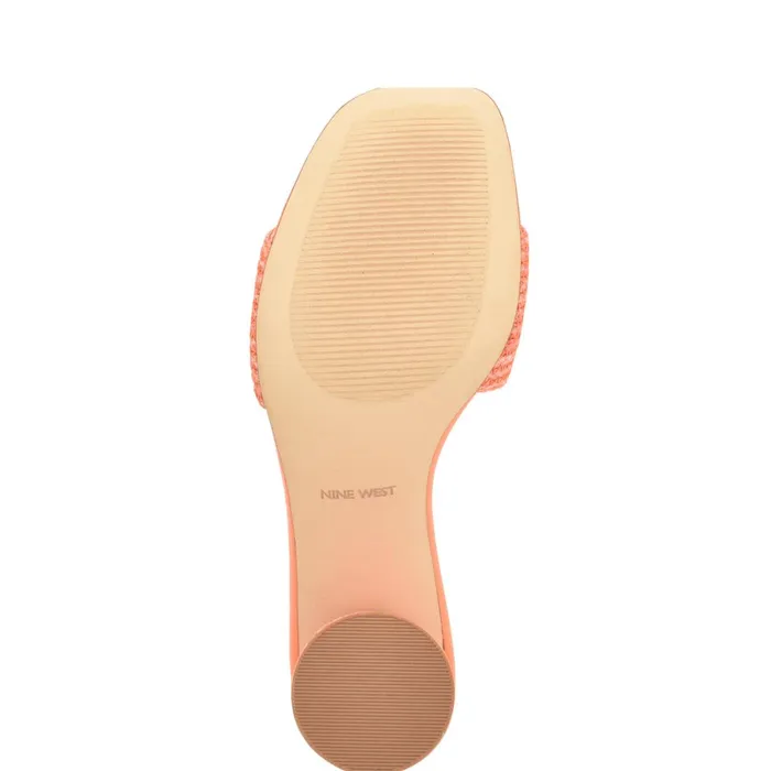 Mapeli Heeled Slide Sandals Orange Women Nine West Mid Heels Mapeli Heeled Slide Sandals Orange Women Nine West Mid Heels