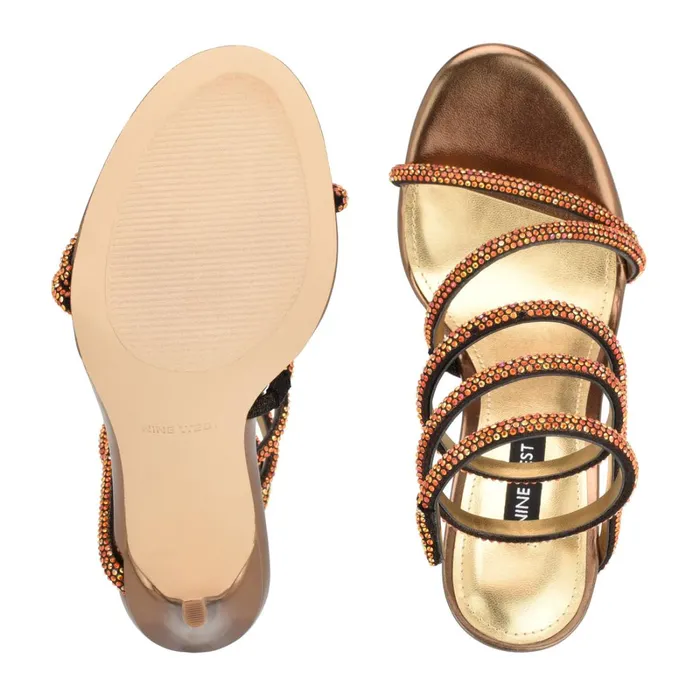 Maskil Ankle Wrap Heeled Sandals Dark Gold Shimmer Women Nine West Sandals Maskil Ankle Wrap Heeled Sandals Dark Gold Shimmer Women Nine West Sandals