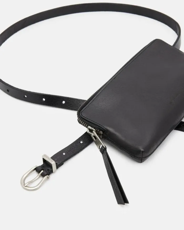 Matilde Western Leather Bag Belt Blackantq Nickel Women AllSaints Leather Belts Matilde Western Leather Bag Belt Blackantq Nickel Women AllSaints Leather Belts