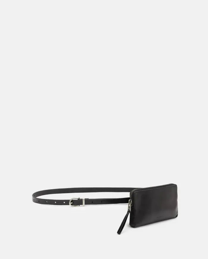 Matilde Western Leather Bag Belt Blackantq Nickel Women AllSaints Leather Belts Matilde Western Leather Bag Belt Blackantq Nickel Women AllSaints Leather Belts