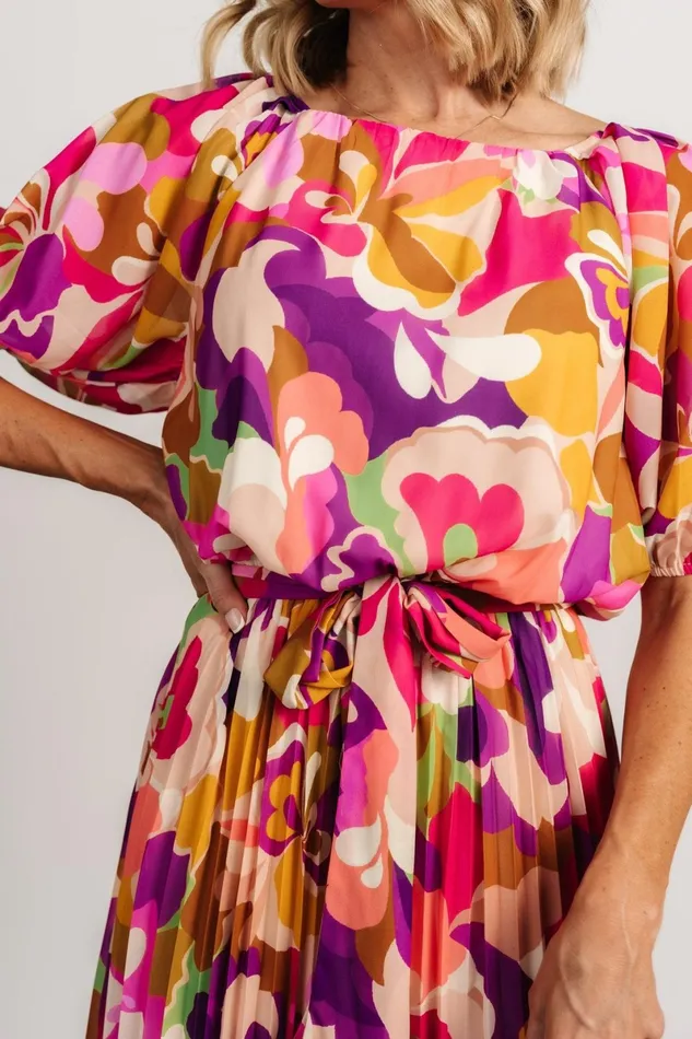 Maven Midi Dress Multi Print Women Baltic Born Midi Dresses Maven Midi Dress Multi Print Women Baltic Born Midi Dresses