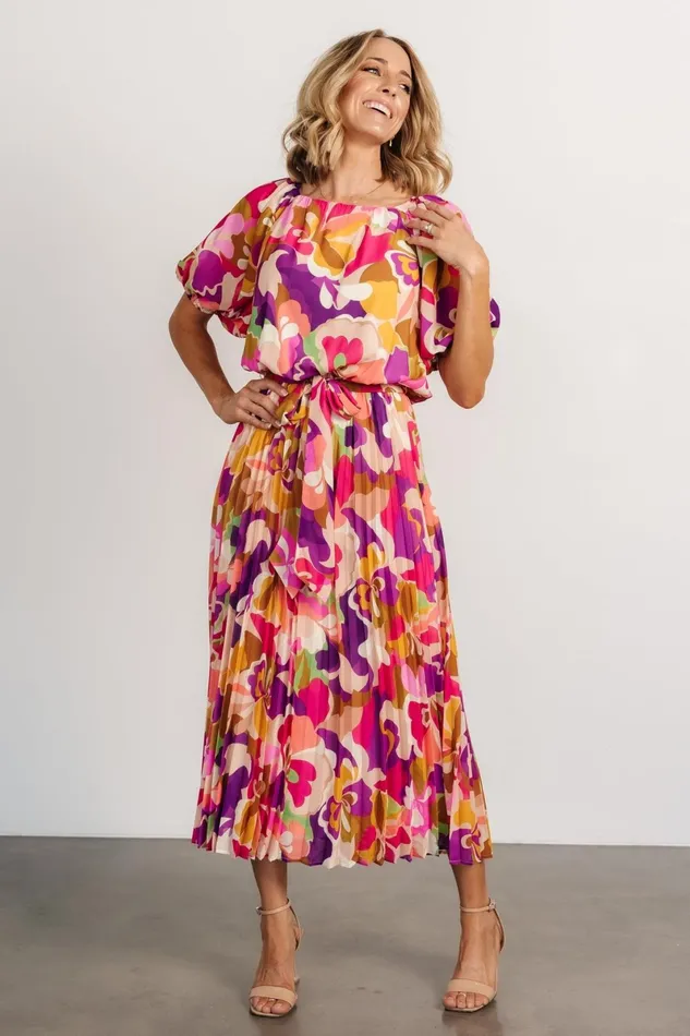 Maven Midi Dress Multi Print Women Baltic Born Midi Dresses Maven Midi Dress Multi Print Women Baltic Born Midi Dresses