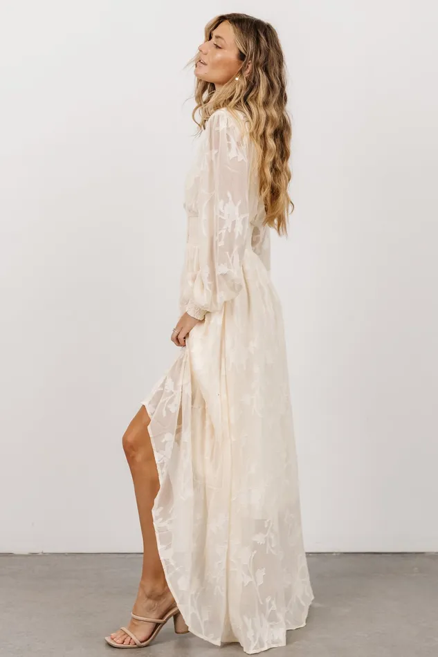 Mayfair High Low Maxi Dress Vintage Cream Women Baltic Born Bridal