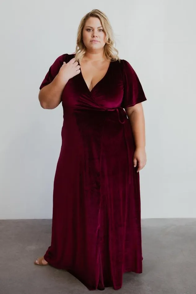Meghan Velvet Wrap Maxi Dress Mulberry Women Baltic Born Bump Friendly Meghan Velvet Wrap Maxi Dress Mulberry Women Baltic Born Bump Friendly