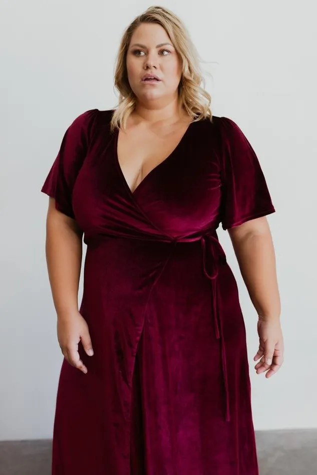 Meghan Velvet Wrap Maxi Dress Mulberry Women Baltic Born Bump Friendly Meghan Velvet Wrap Maxi Dress Mulberry Women Baltic Born Bump Friendly