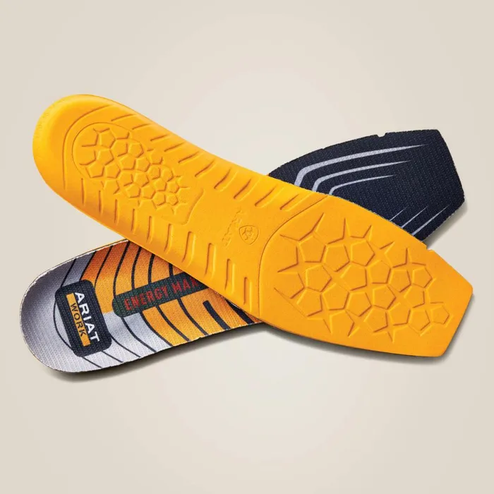 Men039s Energy Max Work Wide Square Toe Insole Orange Men Ariat Insoles