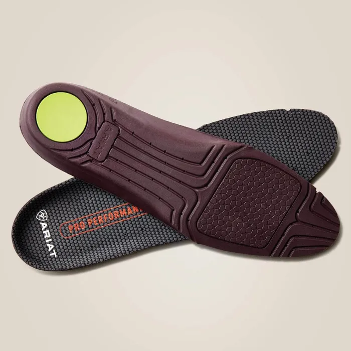 Men039s Pro Performance Round Toe Insole Charcoal Men Ariat Insoles