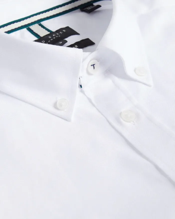 Men ALDGTE 8211 Short Sleeve Cotton Oxford Shirt White Ted Baker Shirts Men ALDGTE 8211 Short Sleeve Cotton Oxford Shirt White Ted Baker Shirts
