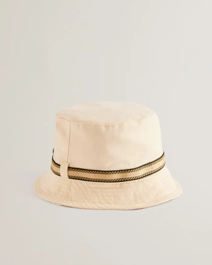 Men ALFREDO 8211 Branded Webbing Bucket Hat Stone Ted Baker Swimwear and Beachwear Men ALFREDO 8211 Branded Webbing Bucket Hat Stone Ted Baker Swimwear and Beachwear