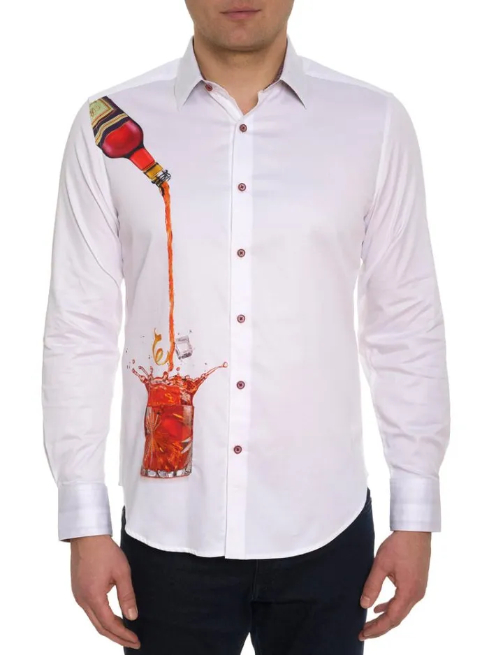 Men BEVANDE LONG SLEEVE BUTTON DOWN SHIRT White Robert Graham Button Down Shirts