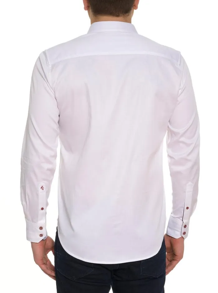 Men BEVANDE LONG SLEEVE BUTTON DOWN SHIRT White Robert Graham Button Down Shirts