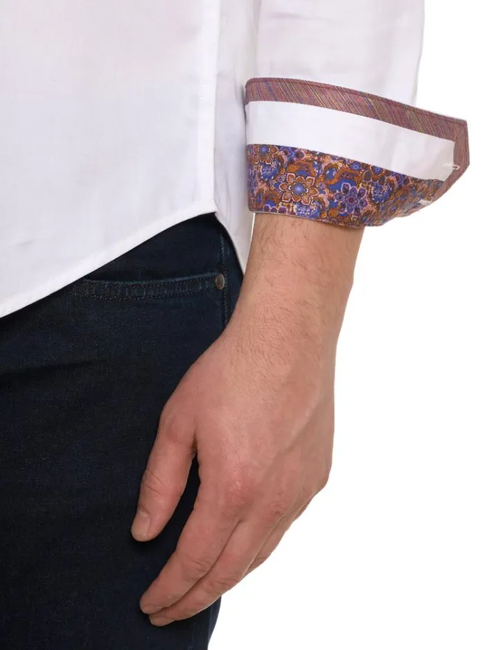 Men BEVANDE LONG SLEEVE BUTTON DOWN SHIRT White Robert Graham Button Down Shirts