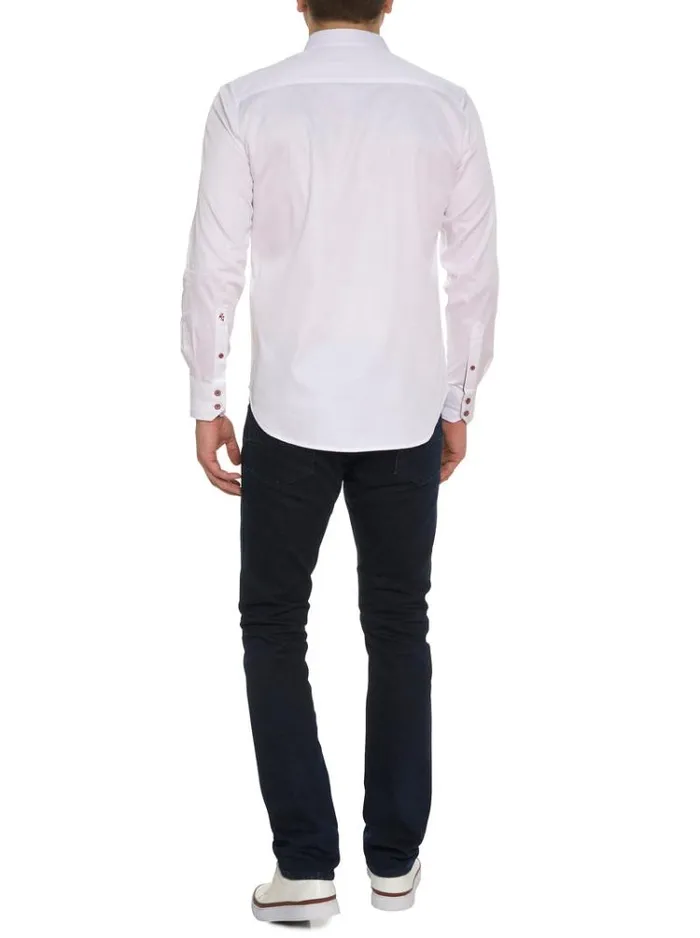 Men BEVANDE LONG SLEEVE BUTTON DOWN SHIRT White Robert Graham Button Down Shirts