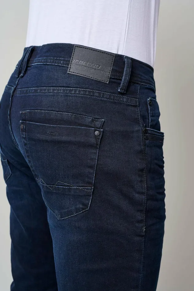 Men Blizzard Fit Blend Jeans Denim Black Blue
