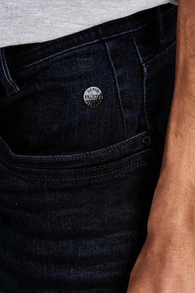 Men Blizzard Fit Blend Jeans Denim Black Blue