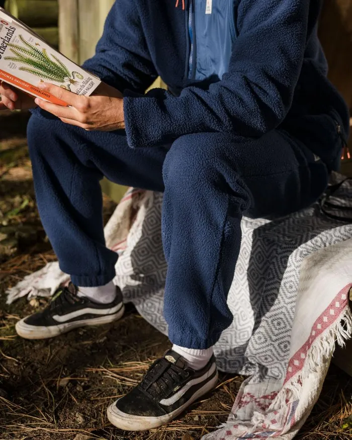Men Bottoms Passenger Offgrid Recycled Sherpa Fleece Jogger Rich Navy Rich Navy