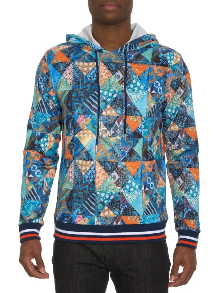 Men BROKEN TILES LONG SLEEVE KNIT Multi Robert Graham Sweaters and Knits
