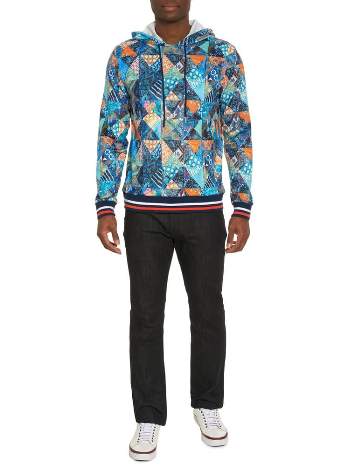 Men BROKEN TILES LONG SLEEVE KNIT Multi Robert Graham Sweaters and Knits