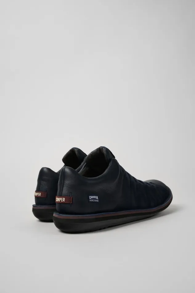 Men Camper Ankle Boots Beetle HYDROSHIELD Blue Leather Sneakers Men Camper Ankle Boots Beetle HYDROSHIELD Blue Leather Sneakers