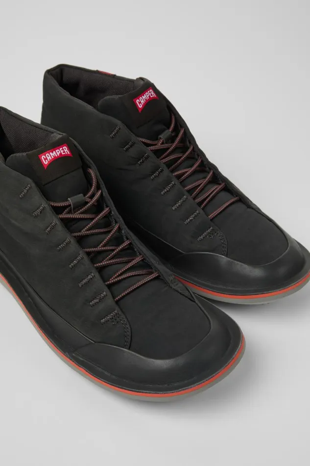 Men Camper Ankle Boots Beetle PrimaLoft Gray Textile And Leather Ankle Boots